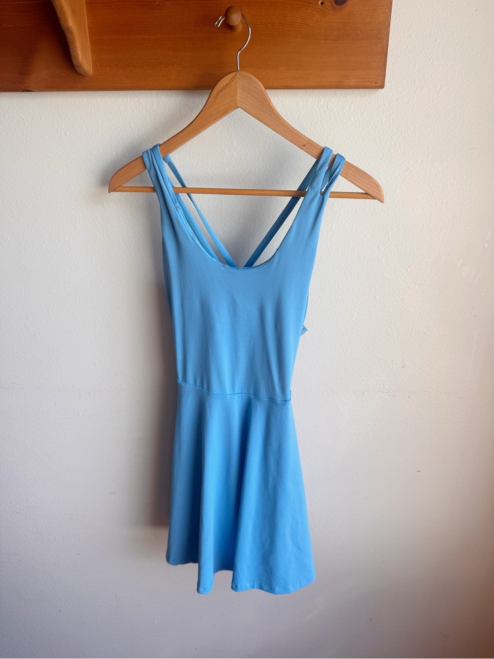 Fabletics Sky Blue Double-Strap Mini Dress